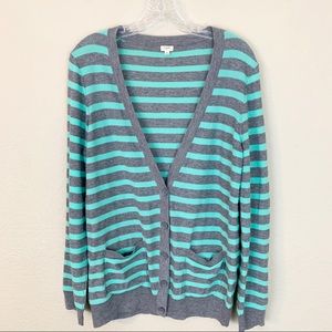 J. CREW Factory Striped Cardigan